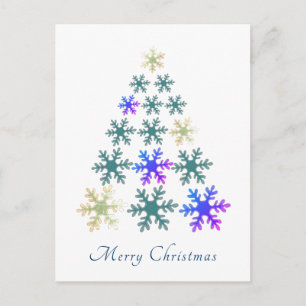 Snowflake Weihnachtsbaum Frohe Weihnachtsfeiertage Feiertagspostkarte