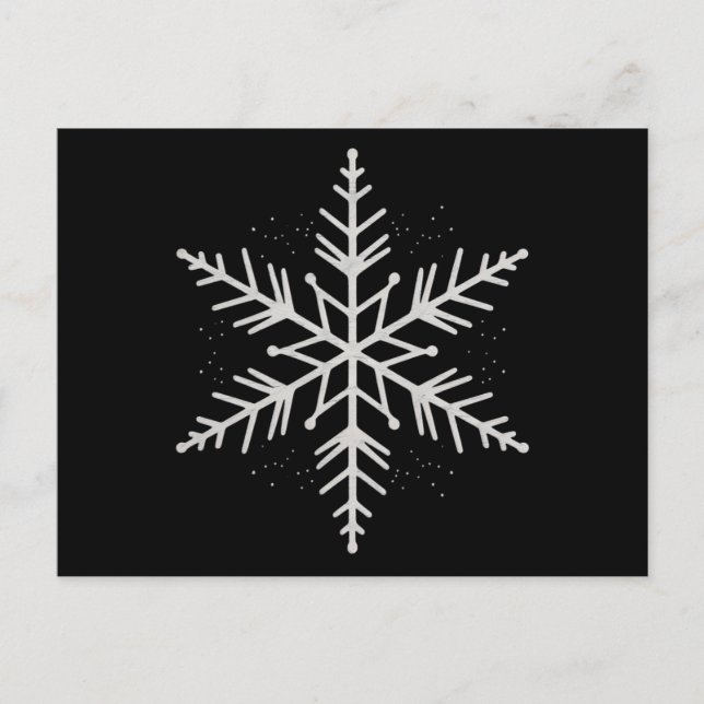 Snowflake Weihnachtsfeier Wintergeschenk Feiertagspostkarte (Vorderseite)