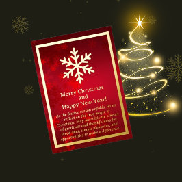 Snowflake Weihnachtskarte Folien Feiertagskarte