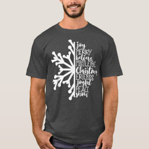 Snowflake Weihnachtskostüm für Mädchen Kinder Kind T-Shirt