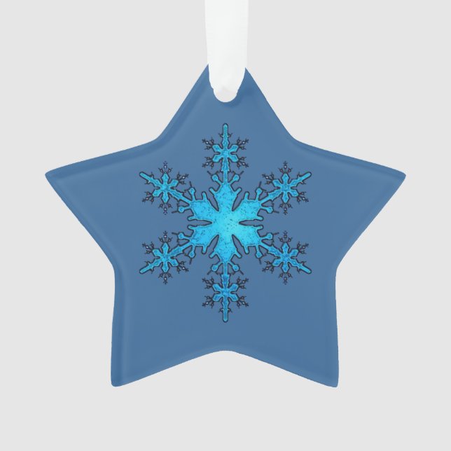 Snowflake Weihnachtsschmuck Ornament (Vorderseite)