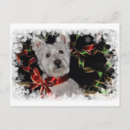 Snowflake Westie Postkarte