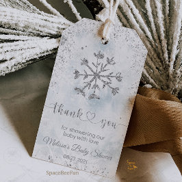 Snowflake Winter Baby Dusche Geschenkanhänger