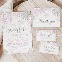 Snowflake Winter Baby Duschmädchen