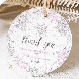 Snowflake Winter Baby Duschmädchen Geschenkanhänger