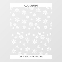Snowflake Winter Business oder Zuhause Einstiegstü Fensteraufkleber