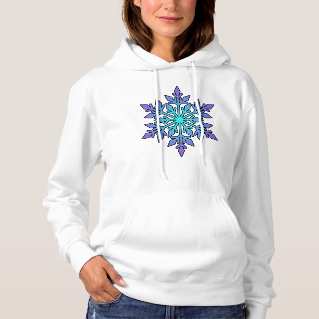SNOWFLAKE Wintersport, Snowboard, Ski, Wetter Hoodie (Vorderseite)