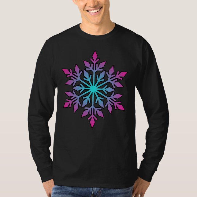 SNOWFLAKE Wintersport, Snowboard, Ski, Wetter T-Shirt (Vorderseite)