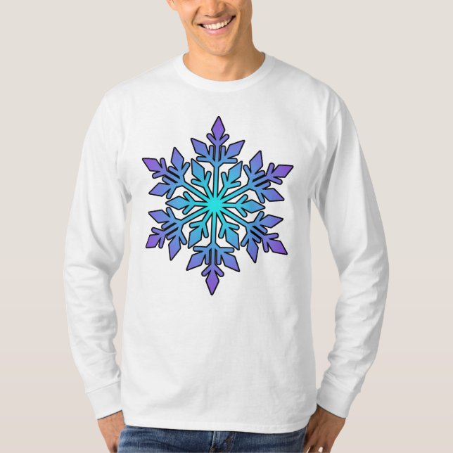 SNOWFLAKE Wintersport, Snowboard, Ski, Wetter T-Shirt (Vorderseite)