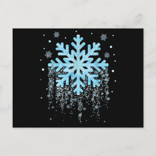 Snowflake Winterweihnachtsfest Postkarte