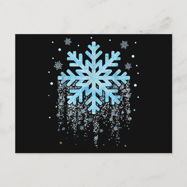 Snowflake Winterweihnachtsfest Postkarte (Vorderseite)