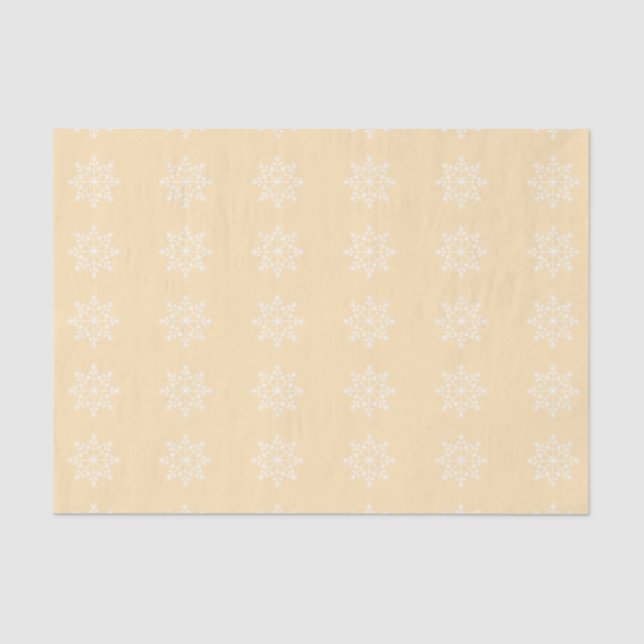 Snowflake Xmas Design Peach Holiday Weihnachten Seidenpapier (Vorderseite)