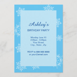 Snowflake zum Geburtstag Einladung