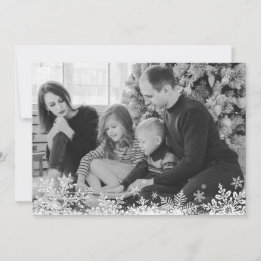 SnowflakeCustom Foto Merry and Bright Christmas Feiertagskarte