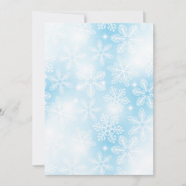 Snowflakes and lights on blue (Vorderseite)