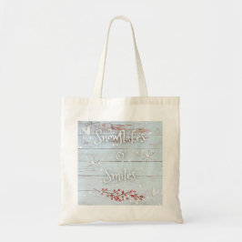 Snowflakes and Smiles Tote Tragetasche