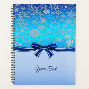 Snowflakes Blue Ribbon Holiday Planer