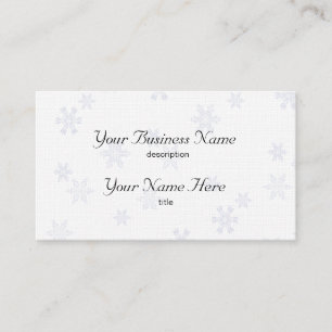 Snowflakes Business Card Template Führungskraft L Visitenkarte