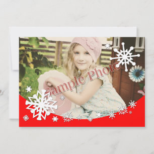 Snowflakes Foto Frame - 5" x 7" Feiertagskarte