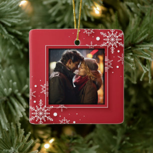 Snowflakes Foto Keramikornament