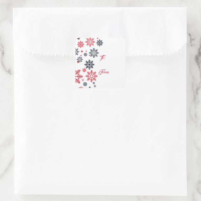 Snowflakes Geschenkartikel Aufkleber (Tasche)
