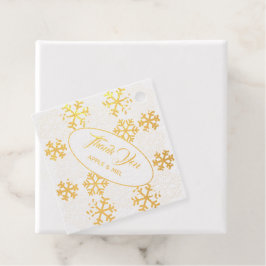 Snowflakes Gold Foil Vielen Dank für Ihr Interesse Geschenkanhänger
