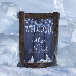 Snowflakes Hochzeitszeichen Poster