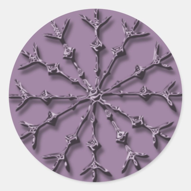 Snowflakes Holiday Card Umschlag Aufkleber (Vorderseite)