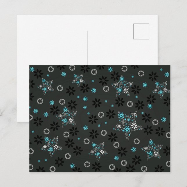 Snowflakes Holiday Postcard Postkarte (Vorne/Hinten)