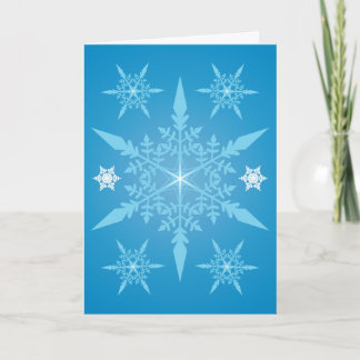 Snowflakes Holiday Season's Greeting Folding Card Feiertagskarte