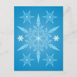 Snowflakes Holiday Season's Greeting Post Card Feiertagspostkarte