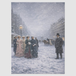 Snowflakes in Paris Seidenpapier
