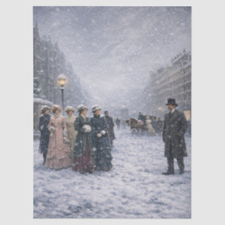 Snowflakes in Paris Seidenpapier
