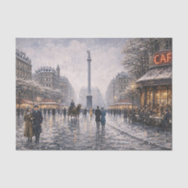 Snowflakes in Place Vendome Seidenpapier