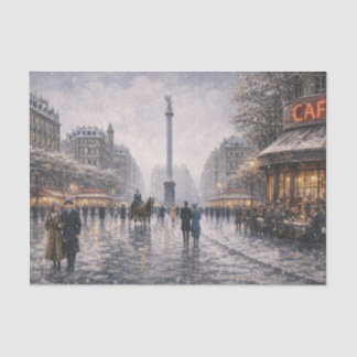 Snowflakes in Place Vendome Seidenpapier