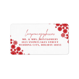 Snowflakes Liebe Peace Joy Kisses Wedding Address