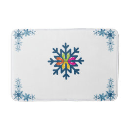 Snowflakes Pattern Bathmat Badematte