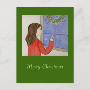 snowflakes postcard feiertagspostkarte