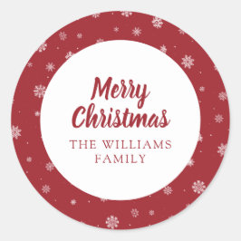 Snowflakes Roter Feiertag Sticker