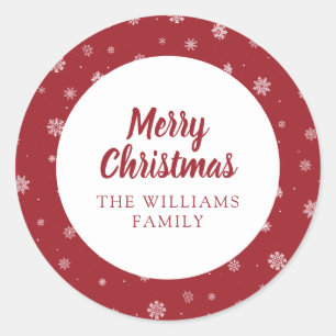 Snowflakes Roter Feiertag Sticker
