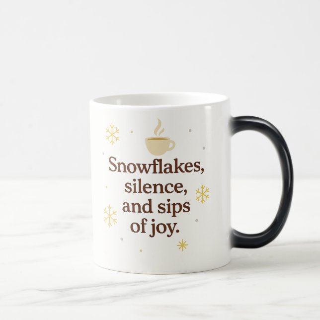 Snowflakes, Silence, and Sips of Joy | Cozy Winter Verwandlungstasse (Rechts)