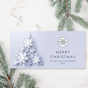 Snowflakes Weihnachtsbaum Firmengrüße Feiertagskarte
