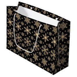 Snowflakes Weihnachtsgeschenk Große Tasche Große Geschenktüte