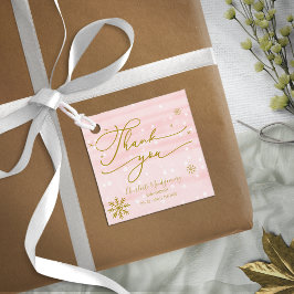 Snowflakes Winter Girl Babydusche Danke Geschenkanhänger