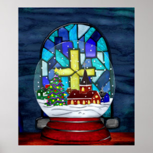 Snowglobe Whimsey Katholischer Urlaub Poster