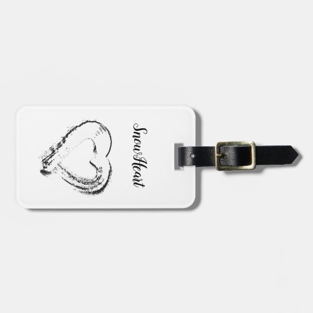 Snowheart Luggage Tag Snowheart Bird Gepäckanhänger (Vorderseite horizontal)