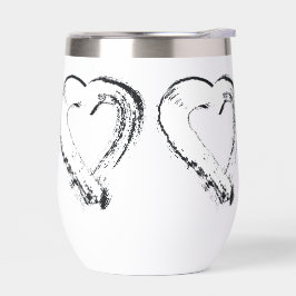 Snowheart Water Flasche Wein Tumbler Mondherzen
