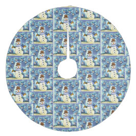 Snowie Snowman Fleece Weihnachtsbaumdecke