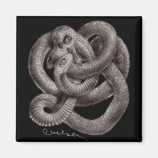 "Snowl"-Öko-Kühlschrankmagnet Magnet (Vorne)