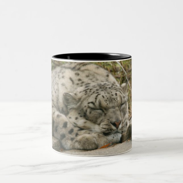 SnowLeopardM001 Zweifarbige Tasse (Mittel)